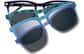 Front view of Rectangle  Magnetic Clip-On Glasses  99124816 in Navy Blue  thumbnail