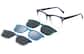 Image of Rectangle  Magnetic Clip-On Glasses  thumbnail