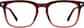 Front view without clip-on of Lunettes magnétiques rectangulaires à clip solaire  99124818 in Rouge thumbnail