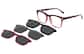 Image of Lunettes magnétiques rectangulaires à clip solaire  thumbnail
