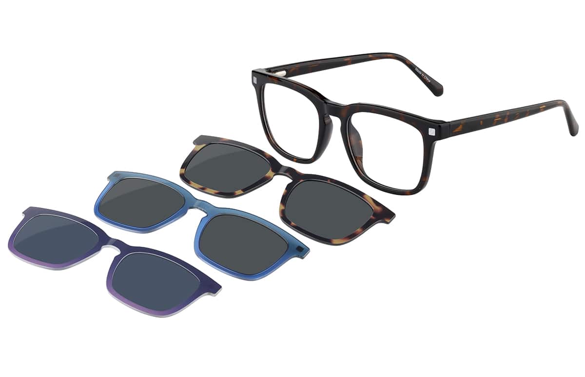 Image of Rectangle Magnetic Clip-On Glasses