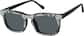 Angle view of Rectangle  Magnetic Clip-On Glasses  99124921 in Black thumbnail
