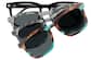 Front view of Rectangle  Magnetic Clip-On Glasses  99124921 in Black thumbnail