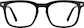 Front view without clip-on of Rectangle  Magnetic Clip-On Glasses  99124921 in Black thumbnail