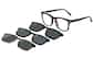 Image of Rectangle  Magnetic Clip-On Glasses  thumbnail
