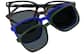Front view of Square Magnetic Clip-On Glasses  99125021 in Black thumbnail