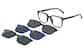 Image of Square Magnetic Clip-On Glasses  thumbnail
