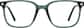 Front view without clip-on of Square Magnetic Clip-On Glasses  99125024 in Green thumbnail