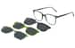 Image of Square Magnetic Clip-On Glasses  thumbnail