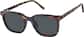 Angle view of Lunettes magnétiques carrées à clip solaire  99125025 in Carapace de tortue thumbnail