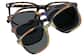 Front view of Lunettes magnétiques carrées à clip solaire  99125025 in Carapace de tortue thumbnail