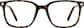 Front view without clip-on of Lunettes magnétiques carrées à clip solaire  99125025 in Carapace de tortue thumbnail