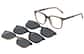 Image of Lunettes magnétiques carrées à clip solaire  thumbnail