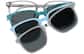 Front view of Square Magnetic Clip-On Glasses  99125112 in Gray thumbnail