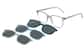Image of Square Magnetic Clip-On Glasses  thumbnail