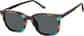 Angle view of Lunettes magnétiques carrées à clip solaire  99125115 in Brun thumbnail