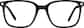 Front view without clip-on of Square Magnetic Clip-On Glasses  99125121 in Black thumbnail