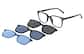 Image of Square Magnetic Clip-On Glasses  thumbnail