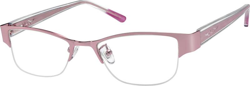 Angle view of Rectangle Glasses 997119 in Pink