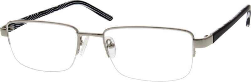 Angle view of Rectangle Glasses 998411 in Silver