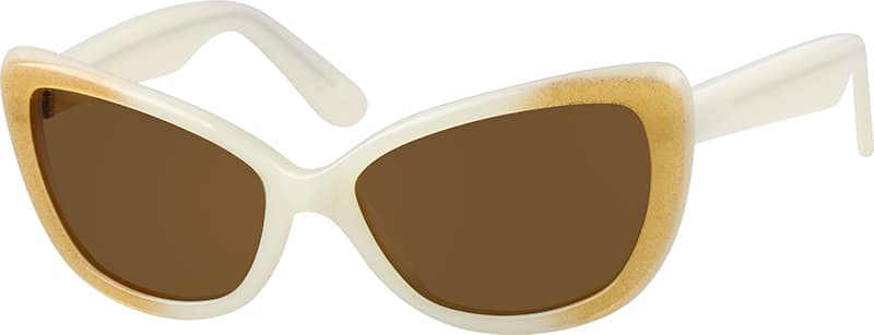 Angle view of Sunglasses A10120332 in Cream