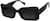 Angle view of Rectangle Sunglasses A10121621 in Black thumbnail