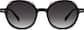 Front view of Premium Geometric Sunglasses A10151121 in Black thumbnail