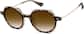 Angle view of Premium Geometric Sunglasses A10151125 in Tortoiseshell thumbnail