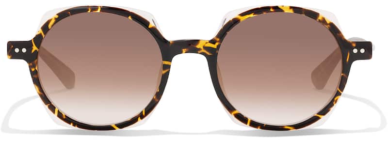 Tortoiseshell Premium Round Sunglasses