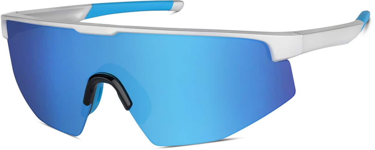 Angle view of Half-Rim Sunglasses A10161511 in Silver