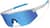 Angle view of Wrap-Around Shield Sunglasses A10161511 in Silver with Sky Blue  Mirror thumbnail