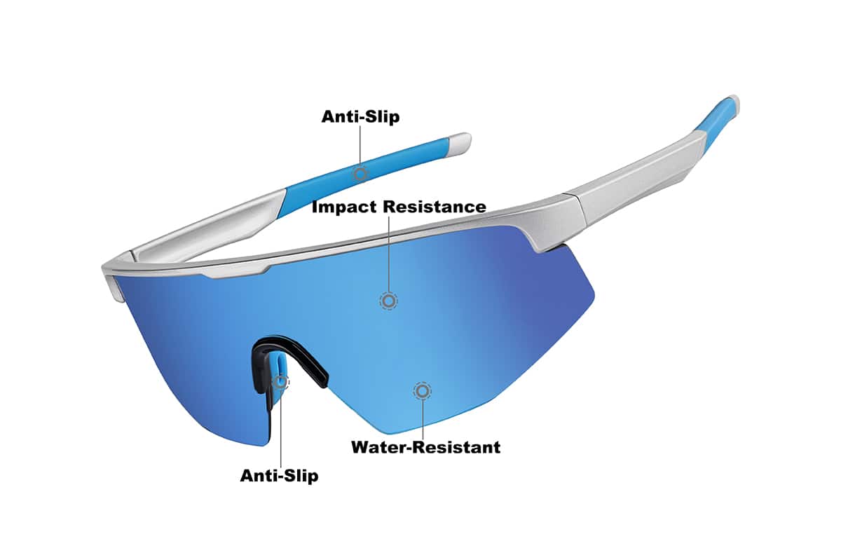 Image of Wrap-Around Shield Sunglasses