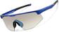 Angle view of Wrap-Around Shield Sunglasses A10161516 in Blue with Blue Flash Mirror thumbnail