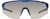 Front view of Wrap-Around Shield Sunglasses A10161516 in Blue with Blue Flash Mirror thumbnail