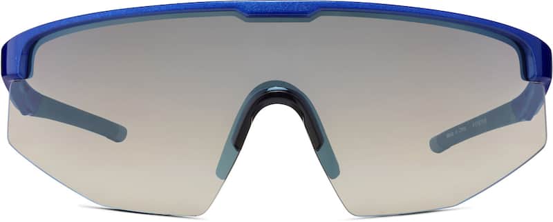 Blue Half-Rim Sunglasses