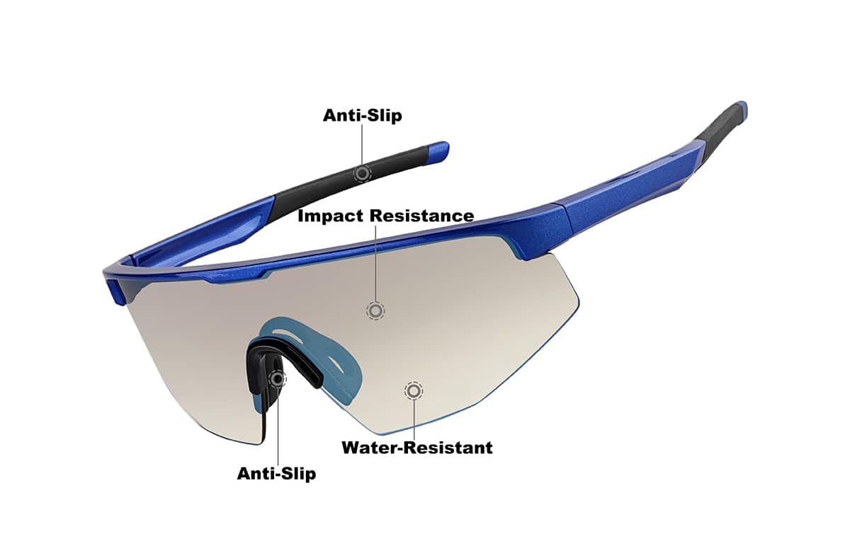 Image of Wrap-Around Shield Sunglasses