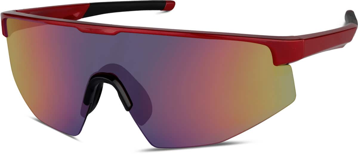 Angle view of Half-Rim Sunglasses A10161518 in Red