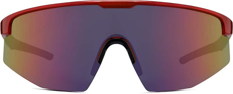 Red Half-Rim Sunglasses
