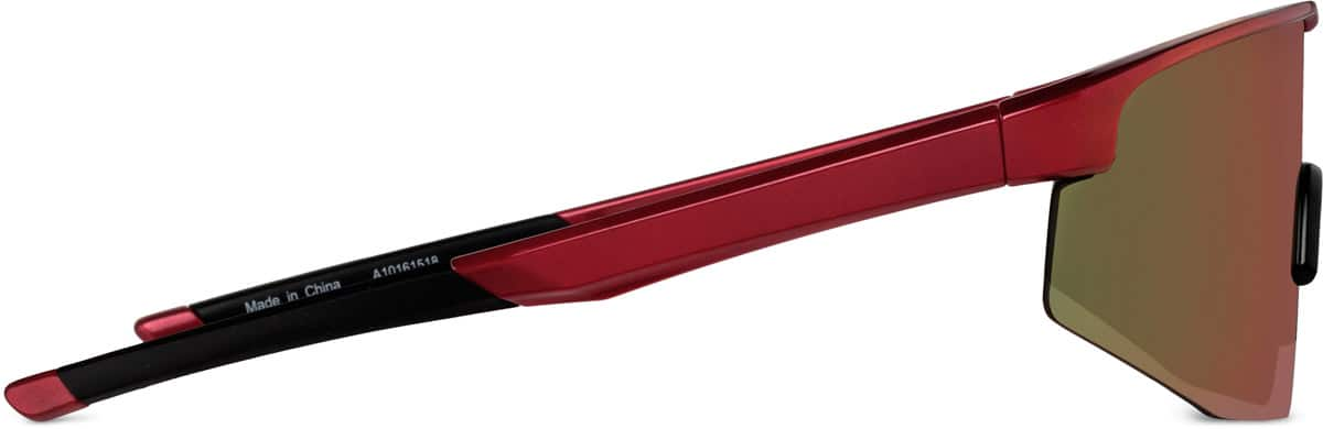 Side view of Half-Rim Sunglasses A10161518 in Red