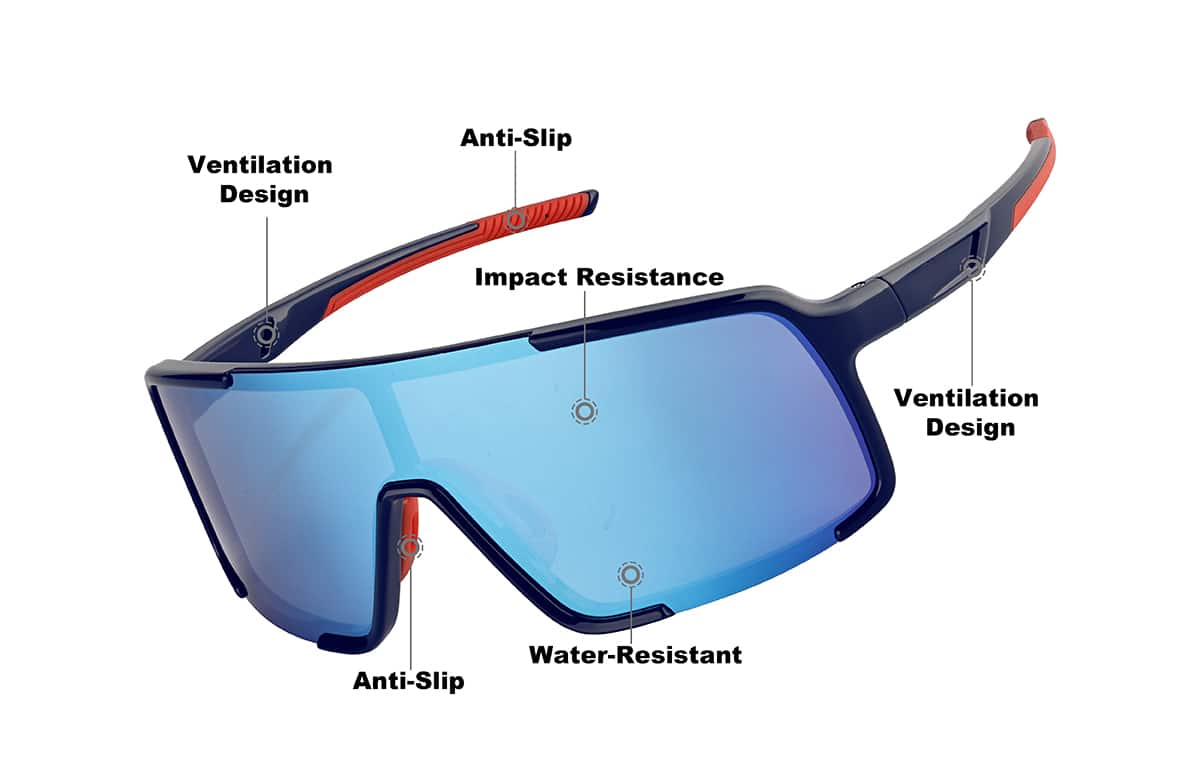 Image of Wrap-Around Shield Sunglasses