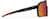 Side view of Wrap-Around Shield Sunglasses A10161621 in Black with Flame Red Mirror thumbnail