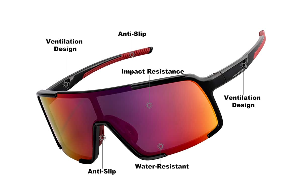 Image of Wrap-Around Shield Sunglasses