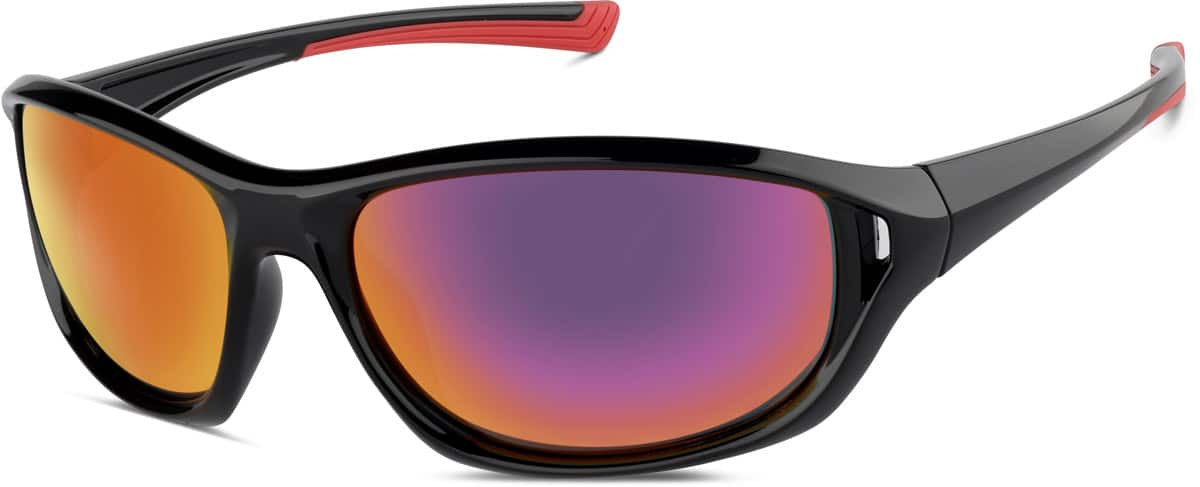 Angle view of Rectangle Sunglasses A10161721 in Black