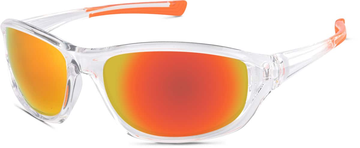 Angle view of Rectangle Sunglasses A10161723 in Clear