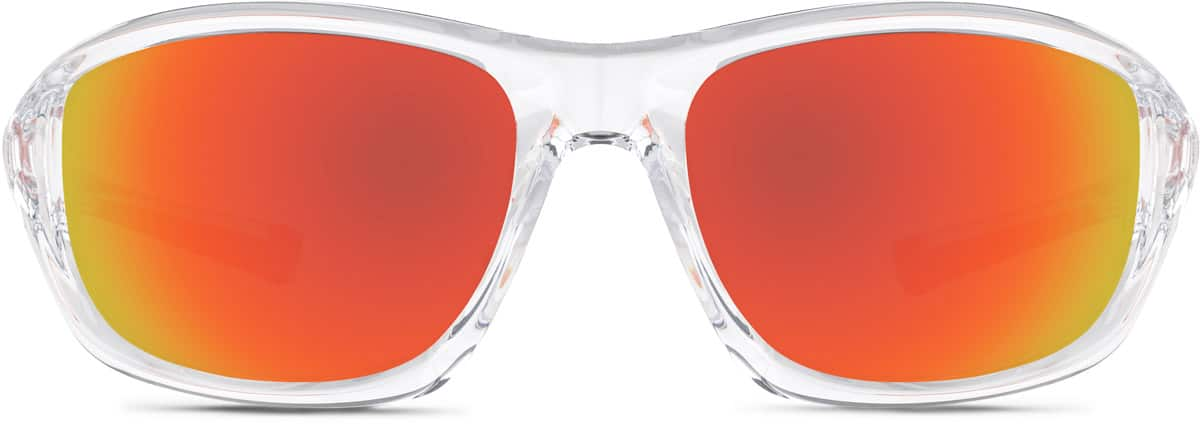 Front view of Rectangle Sunglasses A10161723 in Clear