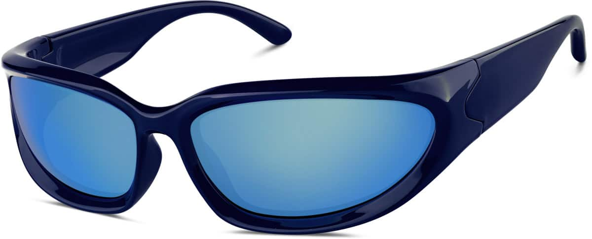 Angle view of Rectangle Sunglasses A10161816 in Blue