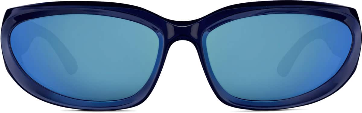 Front view of Rectangle Sunglasses A10161816 in Blue