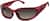 Angle view of Rectangle Sunglasses A10161818 in Red thumbnail