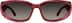 Rectangle Sunglasses A10161818 in Red