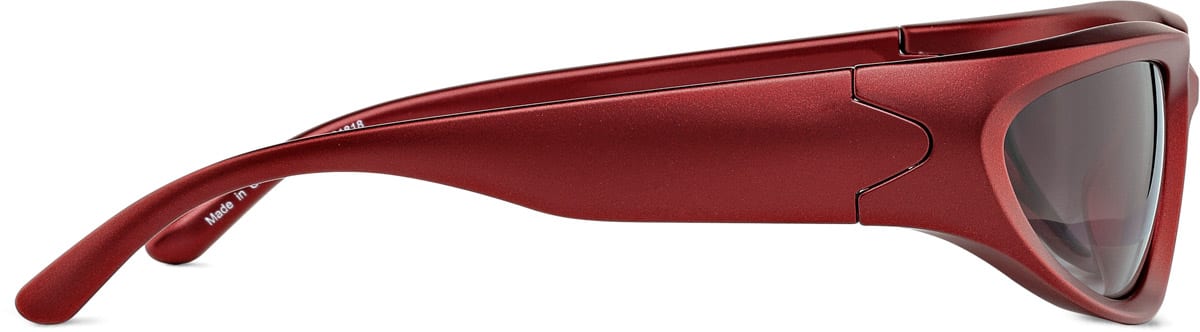 Side view of Rectangle Sunglasses A10161818 in Red